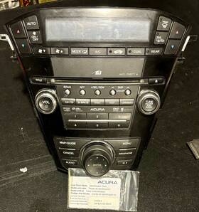 45345 Acura 2010-13 Mdx Radio Hvac Controls With Theft Lockout Code Card