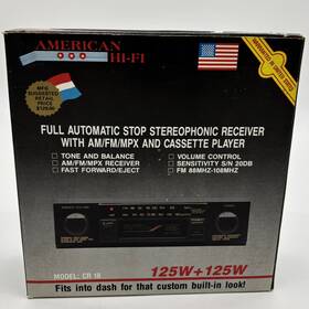 Cr-18 American Hi-fi Vtg Car Stereo Receiver Am Fm Mpx Cassette Player 125w Usa