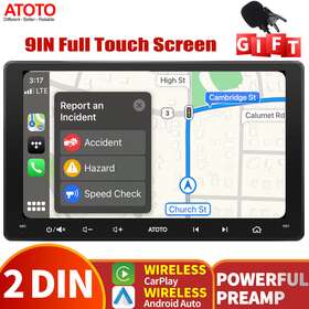 F7ebg209we Atoto F7we 9in 2din Car Stereo Wireless Android Auto &carplay Bluetooth Gps Navi