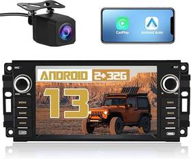 202404a Awesafe 10/18 10/19 Android Radionav For Jeep Wrangler Chrysler Dodge Ram 1500 With 7 Inch Touch Screen