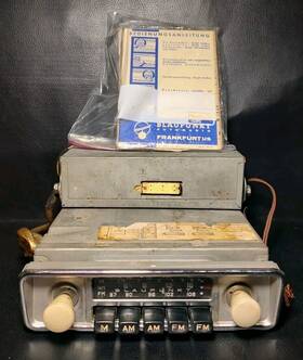 118215 Blaupunkt 1960s Vintage Chrome Ivory Frankfurt W Mercedes Vw Porsche