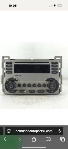 10384400 Chevrolet 2005-2009 Chevy Equinox Factory Radio Stereo