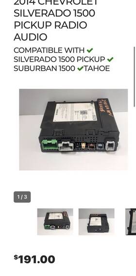 24238028 Chevrolet 2014 Silverado 1500/suburban1500 Radio A Receiver