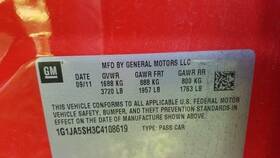 2948754-1 Chevrolet 638-03739 Sonic 2012 Radio/audio
