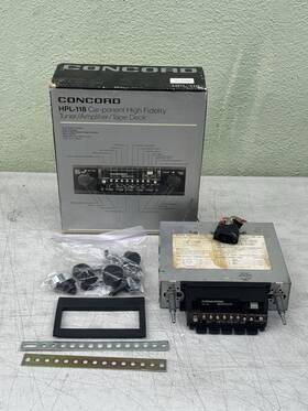 Hpl-118 Concord Vintage Car Stereo Radio Cassette Player Tape Deck Amplifier