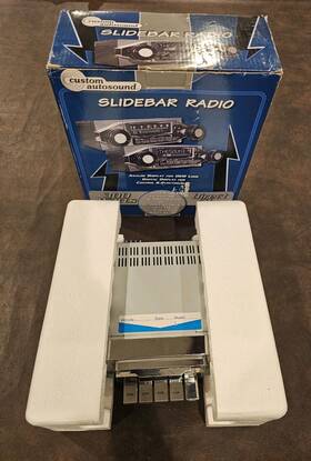 Cam-ms-sbr2 Custom Autosound Cam-ms-sbr Slidebar Radio 64-66 Fits Ford Mustang Chrome