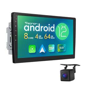 Stcua12splususebm1 Eonon Cam 2 Din 10.1 Inch Qled Android 12 8core Car Stereo Radio Gps Navi Carplay Dsp Wifi