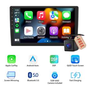 Stcx20plususlo03 Eonon Double Din 10.1 Inch Car Stereo Android/apple Carplay Radio Touch Screen Player Cam