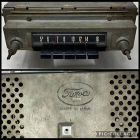 210577 Ford Vintage Late 1950ss Fomoco Push Button Am Original Radio 12 Volts Parts
