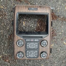 Dl3t-18a802-gdsmpq Ford 2013-2014 F-150 Lariat Woodgrain 8 Inch Radio Bezel Trim Climate Control Panel