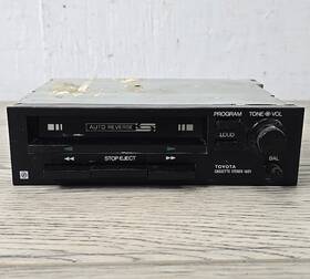86260-14270 Fujitsu Toyota Tape Cassette Stereo 1801 Black Vintage -parts Repair