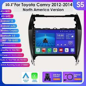 Skcamryhjh29805ah Hizpo 4 64gb 8 Core Android 12 Gps For Toyota Camry 2012-2014 Carplay Car Radio Dsp Ai