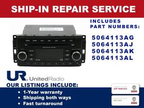5064113aj Jeep 5064113ag Repair Service 2007-2014 Wrangler Am/fm/dvd Oem Radio Req
