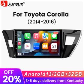 Xt812ccorolla416b-used Junsun For Toyota Corolla 2014-2016 Apple Carplay Gps Android 13 Car Stereo Radio Navi