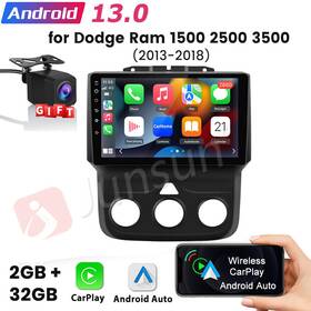 Xt892cram319-hs19-used Junsun Camera Carplay For 2013-2018 Ram 1500 2500 3500 Android 13 Car Stereo Radio Gps