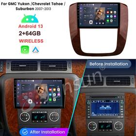 Xt892scyukon712-used Junsun 64gb Carplay For Gmc Yukon Chevy Tahoe Suburban Android 13 Car Radio Stereo Gps