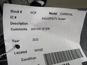 594-10813 Kia Carnival 2022 Info-gps-tv Screen 957989
