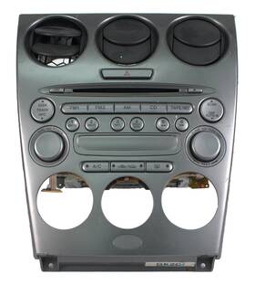 Gk2c66dsxc02 Mazda 2003-2004 6 Am Fm Radio Disc Cd Player Vents Bezel Model Id