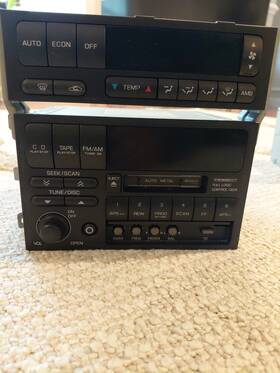 Pn-9927q Nissan Pn9927q 1990s Clarion Oem Radio Tape Cd Climate Unit Untested