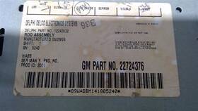 638-01626 Pontiac Audio Equipment Radio Opt Us8 Fits 04-05 Grand Am 1155920