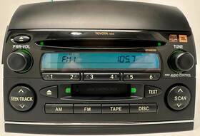 122000-4610c101 Toyota 2004-2005 Sienna Jbl Single Cd/tape Player Am/fm Radio 86120-ae020