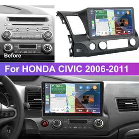 Whole-autoparts-store 375368657477 For 2006-2011 Honda Civic Radio 10 Inch Android 12 Gps Navi Wifi Fm Steering Control