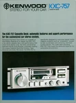 C1980 Kenwood KXC-757 Car Cassette Tuner Original Dealer Brochure Hifi Stereo. Fixed Price $16.50.