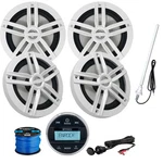 Enrock Bluetooth Receiver, 4 6.5" Speakers, Aux Mount, Antenna, Wire. Fixed Price $217.99.
