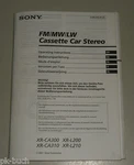 User Manual Sony XR-CA300; XR-L200; XR-CA310; XR-L210. Fixed Price $11.55.