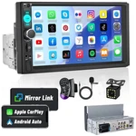 Single 1DIN 7" Touch Screen Stereo Bluetooth Radio Apple/android Carplay Gps. Fixed Price $41.79.