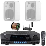 Pyle PT260A Audio Receiver, 2X 4" 30W Max Indoor/outdoor Speakers, Mic System. Fixed Price $197.49.