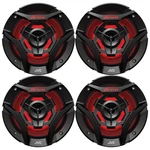 4X Jvc CS-DR620MBL 6.5" 260W Marine 2-WAY Black Audio Speakers W/ Multicolor Led. Fixed Price $292.49.