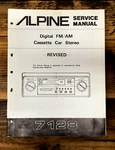Alpine Model 7128 Car Radio / Cassette Revised Service Manual *original* #1. Fixed Price $24.97.