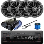Infinity Fm Radio Receiver, 4X 6.5" 225W Chrome Speakers W/wire, Cover, Antenna. Fixed Price $264.49.