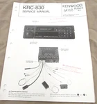 Kenwood KRC-830 Car Cassette Stereo Original Service Repair Manual. Fixed Price $19.94.
