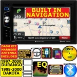 97-00 Durango 98-00 Dakota Navigation Bluetooth Cd/dvd Usb Car Stereo Radio. Fixed Price $379.99.