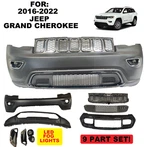 Fits 2016 - 2022 Jeep Grand Cherokee Front Bumper Cover. Fixed Price $499.00.