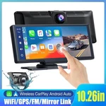 Xgody Portable 10.26" Stereo Wireless Ios Carplay/android Auto Dash Cam +gps. Fixed Price $105.99.