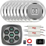 Metra 3-ZONE Marine Bluetooth Controller, 8X 6.5" Speaker, 2X Amp, Splitter, Kit. Fixed Price $415.99.