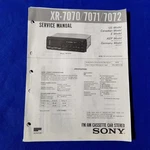 Sony XR-7070 XR-7071 XR-7072 Service Manual Original Paper Oem Repair Guide Us. Fixed Price $29.95.