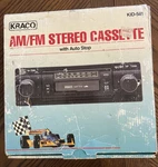 Vintage Kraco KID-581F Am/fm Auto-stop Cassette Car Stereo Nos Complete Box. Fixed Price $225.00.