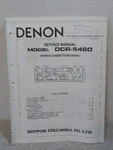 Original Denon Service Manual DCR-5480 Stereo Cassette Receiver. Fixed Price $6.00.