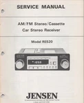 Service Manual Repair Jensen Model RE520 Am/fm Cassette Car Stereo Receiver. Fixed Price $19.98.