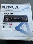Kenwood KDC-138 Cd Player In Dash Receiver. Fixed Price $145.00.