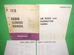 1970 Camaro Chevelle Ss Camino 442 Firebird Gto Delco Radio Service Manual. Fixed Price $20.99.