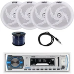 Bluetooth Marine Stereo W/pyle Speaker System, EKMR2 Antenna & Enrock Spkr Wire. Fixed Price $129.49.