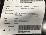 Corvette 1985 Info-gps-tv Screen 439258. Fixed Price $150.00.
