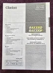 Clarion RAX331D RAX330F Oem Owners Guide * 32 Pages - English, French & Spanish. Fixed Price $19.90.
