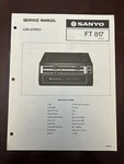 Sanyo FT-817 8-TRACK Car Stereo Player Service Manual Vintage Oem Diagrams. Fixed Price $13.99.