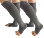 Shuteli Compression Socks For Women 2PAIRS Open Toe Small-medium, Gray. Fixed Price $14.09.